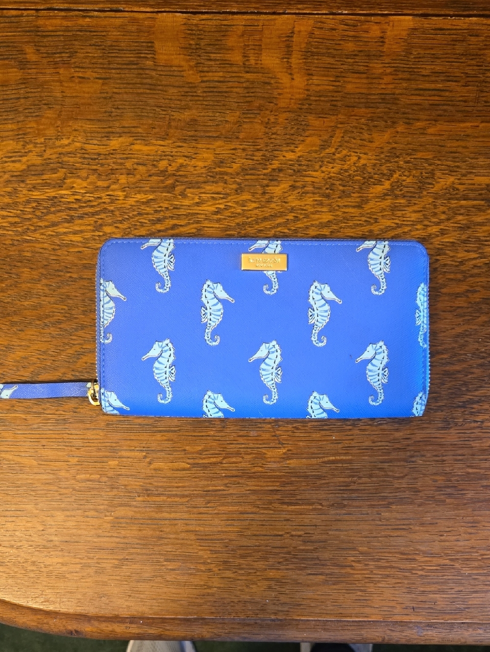 Kate Spade Neda Liberty Street Seaponies Zip Around Leather Wallet - Picture 2 of 16